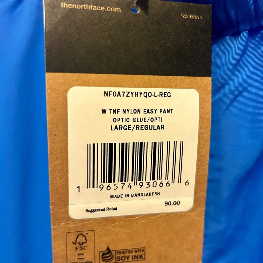 💦”North Face” NWT Women’s Blue Nylon Easy Wind Pant Flashdry w/ Pockets Size L💙 - Picture 6 of 16